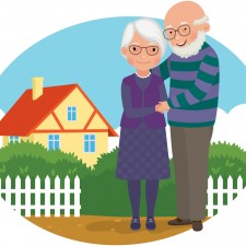 Retirement-Couple-In-Front-of-House